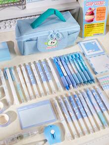 1 Peça Estojo de Lápis de Maçã Cartoon em Denim, Bolsa de Papelaria de Grande Capacidade Minimalista para Homens e Mulheres Estudantes, Bolsa para Suprimentos de Escritório, Bolsa de Armazenamento de Ferramentas Cosméticas, Estojo de Lápis de Grande Capacidade e Alta Qualidade, Acessórios de Escritório, Adequado como Presente do Dia dos Namorados, Suprimentos Escolares, Itens de Entretenimento Escolar, Prêmios Escolares, Itens de Sala de Aula de Professor, Itens Essenciais de Volta às Aulas - Cowboy da Maçã - Visão 5