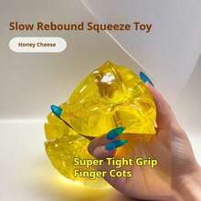 1个2026新款7厘米方形超薄奶酪球挤压玩具，蜂蜜奶酪挤压玩具，慢回弹外壳挤压玩具，无填充物，DIY奶酪皮挤压玩具，生日/圣诞节/万圣节礼物，完美礼物，适合青少年的减压礼物，挤压玩具，复活节，挤压玩具，Nee Doh，玩具，复活节篮子填充物，挤压减压玩具，男孩玩具，青少年派对礼物，挤压玩具，椰子油挤压玩具，奶酪挤压玩具 - 彩色 - 查看 16