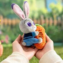 Miniso Zootopia Flocked Doll Charm - Official Zootopia IP, Nick & Judy & Clawhauser & Flash Styles, Delicate Flocked Texture, Beaded & Pom-Pom Decoration, Bag Charm / Key Chain / Portable Accessory (1 PC) - Multicolor - View 4