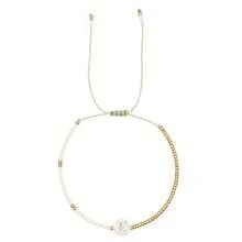 时尚简约26字母手链，金色26字母吊坠手链，金色串珠精致手链，可调节编织手链，可叠戴个性化字母手链，闺蜜手链，情侣手链，生日礼物，情人节礼物，家庭礼物，周年纪念礼物，最佳礼物 - 彩色 - 查看 25