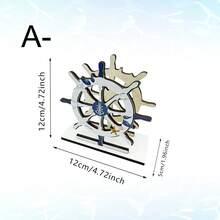 1/3pcs Nautical Theme Wooden Napkin Holder, Decorated With Rudder/Anchor/Welcome Aboard Pattern, Suitable For Decorating Kitchen, Seaside Restaurant, Bar, And Home Dining Table - Multicolor - View 12