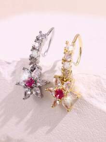 1 chiếc khuyên mũi hình trăng khuyết thiết kế sang trọng, tinh tế, độc đáo, mang hơi hướng cổ điển, đính đá Zirconia, trang sức cơ thể dành cho nữ. - Nhiều màu - Xem 10