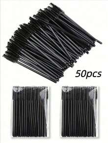 Bộ 100/50 cọ trang điểm dùng một lần gồm: cọ chuốt mi, cọ chải lông mày, cọ nối mi, bộ cọ trang điểm mắt, dụng cụ làm sạch phấn nhũ, cọ chải lông mày, cọ trang điểm mắt. - Nhiều màu - Xem 11