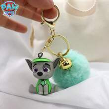 Paw Patrol 1个可爱有趣的汪汪队卡通钥匙扣,PVC材质,创意情侣背包挂件,动漫人物玩具,可爱装饰品,适合收藏,可作汽车钥匙挂件,时尚背包装饰,背包车链 - 彩色 - 查看 11
