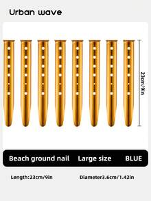 URBANWAVE 1/8/12pcs 7075 Aluminum Tent Stakes, Heavy Duty Lightweight Backpacking Stakes For Camping & Hiking, High-Strength Metal Tent Pegs For Tarp, Canopy & Grass, Rust-Proof Replacement Ground Pegs - A - View 23