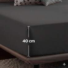 40CM Deep Fitted Sheet, Hotel Quality Soft Comfortable For All UK Bed Sizes - Pink - View 10