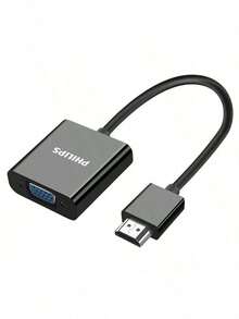 PHILIPS Bộ chuyển đổi HDMI sang VGA SWR1620B/93, hỗ trợ chuyển đổi HD 1080P, đầu ra âm thanh 3.5mm, cắm là chạy để kết nối màn hình và máy chiếu, không cần trình điều khiển, màu đen. - Xem 6