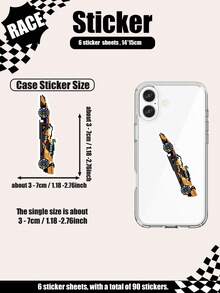 Colección de pegatinas de carreras de F1 - Incluye nombres de pilotos: RUS, ANT, VER, LEC, NOR, PIA, SAI, ALB y números de pilotos. Pegatinas versátiles adecuadas para superficies lisas, cuadernos, diarios y talla grande. Gran regalo para aficionados a las carreras, familia y amigos. - Multicolor - Ver 3