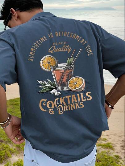 Áo thun nam tay ngắn in họa tiết thời trang SU ER | Thiết kế tinh tế | Món đồ không thể thiếu cho mùa hè | Dễ phối đồ, tôn lên phong cách của bạn