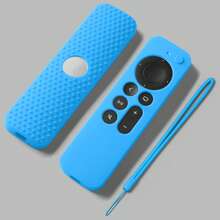 Silicone Protective Case Compatible With Apple TV 4K Series Remote Control, 2nd/3rd/6th/7th Generation, Dot-Patterned Thickened Design, Includes Wrist Strap (Remote Control Not Included), Suitable For Home Use - Multicolor - View 20