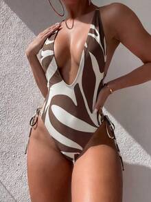 2026 Nouveau maillot de bain une pièce à la mode et confortable pour femmes, convient pour les vacances à la plage en été - Multicolore - Voir 3