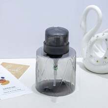 1个高透明指甲油卸妆液/酒精可灌装瓶，透明锁扣美甲空瓶，大容量美甲按压瓶，锁扣高透明美甲按压瓶 - 彩色 - 查看 10