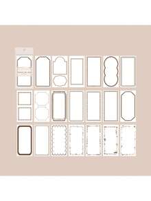 CANDY POETRY 40pcs/Pack Basic Decorative Border Scrapbooking Papers, Vintage DIY Decor Non-Adhesive Material, Holiday Gift, Handmade Collage Supplies, Personalized Scrapbook Planning Creative School Stationery - View 10