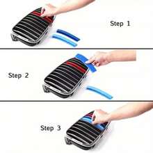 1set 3pcs M-Color For BMW Grille Insert Trims Stripe Car Grille Trim Clip For 3 Series F30 2013-2019 8 Rods 11 Rods - B - View 4
