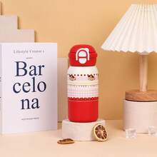 Customized Text Logo Kitten Cup, High-Quality Insulated Straw Cup, Cute Printed Stainless Steel Vacuum Flask, Long-Lasting Thermal Insulation, Spill-Proof, Scratch-Resistant, Large Capacity, Suitable For Children - Multicolor - View 12
