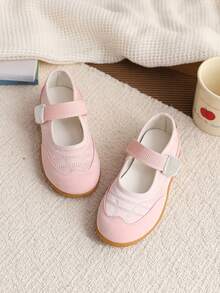 1 Pair Girls' Versatile Ballet-Style Flats, Suitable For Outdoor, Party, Princess Dress, EU Size, All Season - Pink - View 4