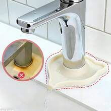 Tấm lót chống bắn nước bằng silicon nhỏ gọn cho vòi rửa chén nhà bếp, tấm chắn chuyển hướng nước bắn ra khỏi vòi (Màu trắng, 2 cái) - Nhiều màu - Xem 2