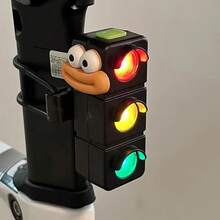 Luz trasera creativa para bicicleta con diseño de luz roja y verde, recargable e impermeable, luz LED para advertencia de  en ciclismo nocturno. WYVJ - Negro - Ver 2