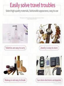 This Is A Multi-Layer Makeup Case With Ample Storage Capacity, Water- And Wear-Resistant Compartments, Making It Easy To Carry All Your Beauty And Jewelry Essentials. It Simplifies Your Travels And Daily Routines. - View 9