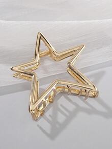 1pc Sweet & Cool Pentagram Hair Clip For Women With Thin Hair, Star Shaped Hair Pin For Half Up Hairstyle, Hair Claw Hair Accessory For Back Head,Y2k Hair Clips Hair Jaw Clip Hair Clamps Hair Clutch Hair Clip, School Stuff, College Fall Winter Claw Clip Hair Accessories For Women For Vacation Outfits Woman Summer Beach - 彩色 - 查看 8