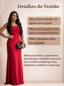 Women's Long Knit Dress With Elastane, Solid Colors, Strappy, Fashionable, Ideal For Weddings, Bridesmaids, Flower Girls, Graduations, Birthdays, Events, Elegant - 乾燥玫瑰 - 查看 6