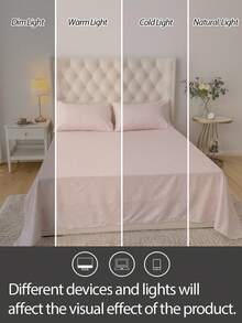 1 bộ ga trải giường bằng vải polyester nhẹ 100%, họa tiết trái tim, thoáng khí, trang trí phòng ngủ, phù hợp cho người lớn và thanh thiếu niên. - Nhiều màu - Xem 6