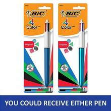 4-Color Retractable Ballpoint Pen Wit 1.0 Mm Medium Point 1-Count In Assorted Ink Colors - Black Blue Green Red - 查看 3