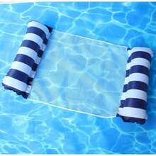 1pc Foldable Dual-Use Inflatable Hammock With Mesh, Water Sports Leisure Chair, Swimming Float Bed, Sofa (Includes Air Pump) - Floating Bed - View 13