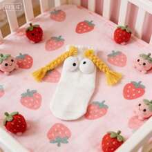 Socks Fashion Cartoon Socks Soft Breathable Toddler Socks With Braids - White - View 3