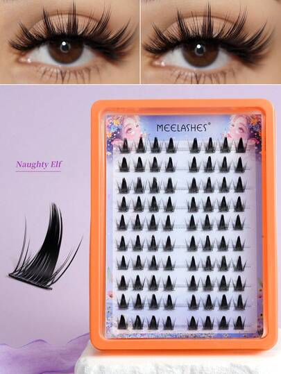 Lông mi giả dạng chùm tinh nghịch, tạo vẻ ngoài ấn tượng với độ dày ấn tượng, một chùm duy nhất.