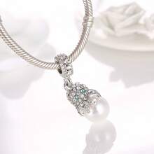 1件海洋系列吊坠，蓝色珠子，海星，贝壳，章鱼，海龟，星星，飞机，热气球珠子吊坠，适合DIY手链、项链、珠宝制作、护身符、工艺品、耳环、钥匙扣、脚链、项链挂件、包包挂件 - 藍色 - 查看 20