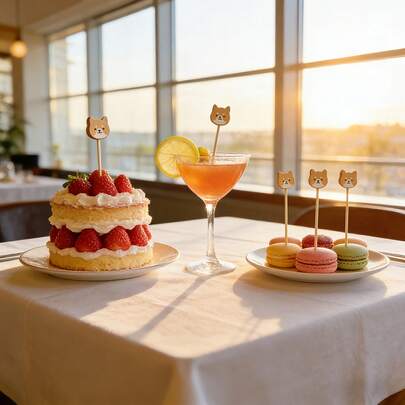 100 شوكة خشبية بشكل وجه كورجي كيوت - 12.5 سم - مستوحاة من أعواد الفاكهة والحلويات مع عيون وآذان تعبيرية، مناسبة للحفلات والمناسبات المتخصصة والكيك - متينة وسهلة الاستخدام، قابلة للغسل باليد (مثالية لعشاق الكورجي) - مثالية لعيد الهالوين وعيد الحب وأوكتوبرفست والتخرج وغيرها - ديكور حلوى مبتكر وممتع بتصميم كورجي جذاب