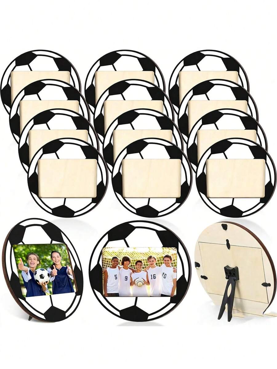 1 Khung ảnh gỗ chủ đề bóng đá và bóng rổ cổ điển - Khung ảnh tròn hình quả bóng đá để bàn, hoàn hảo để lưu giữ những kỷ niệm thể thao, thích hợp làm quà tặng cho vận động viên, đội tuyển và người hâm mộ, trang trí thể thao, tiệc mừng em bé, tiệc chủ đề em bé. - Nhiều màu - Xem 1