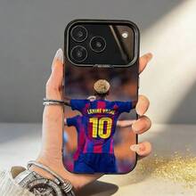 Funda para Teléfono L-Left-Foot-L-Lamine Y-Yamal para iPhone 17 16 15 14 13 12 11 Pro Max, Gris Negro Mate, Metálica Láser Aurora - Marrón - Ver 3