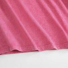 Double-Sided Washed With Flame,Christian,Religious Faith Printing, High-Quality Wax Printed Cotton Retro Fashion,Suitable For Summer T-Shirt,For Gift - 玫紅色 - 查看 3
