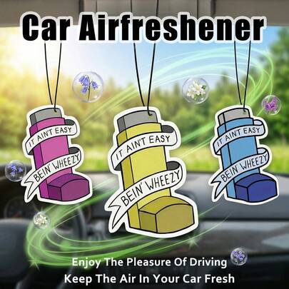 蓝铃花香型车载空气清新剂，后视镜香薰挂件，小巧便携香氛卡，自然清新持久，便携式空气清新剂，可用于家居装饰、汽车装饰、衣柜、卫生间/浴室、手提包等。适用于旅行、圣诞节、新年、复活节假期、酒店、办公室、健身房、电影院等场合。