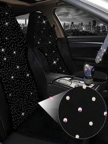 Bộ 4 bọc ghế ô tô đa năng - Tương thích với túi khí và thiết kế pha lê lấp lánh, phù hợp cho xe sedan, xe tải và SUV (5 chỗ/2 chỗ) dành cho nữ. - phong cách A - Xem 2