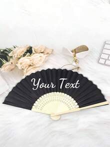 Customizable Handheld Folding Fan,Classic DIY Fan,Perfect For Weddings, Bridal Showers,Birthdays,Workers For Mother's Day,For Father's Day - Multicolor - View 4