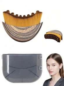 1pc Lymphatic Drainage Facial Brush - Dry Brushing Massager For Face Shaping And Jawline Sculpting - Ergonomic Design Precisely Fits Skin And Relieves Fatigue - Brown - View 11