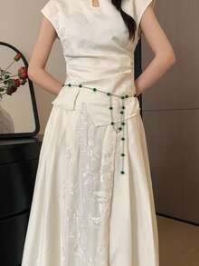 1条银合金波西米亚风串珠腰链 - 銀色 - 查看 6