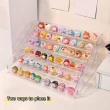 1pc Acrylic Display Stand, Suitable For Miniature Figurine Collection Display - Transparent Desktop Organizer For Anime Figures, Trading Cards, Badges, Pins, Collectibles - Large Capacity Storage Rack - Sturdy Design For Desktop Or Exhibition Use - Ideal Choice For Collectors And Retailers, Transparent Acrylic Material - Retail Display Shelf - Transparent - View 9
