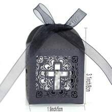 Hộp kẹo hình thánh giá rỗng màu đen, quà tặng nghi lễ tôn giáo trong lễ rước lễ. - Xem 3