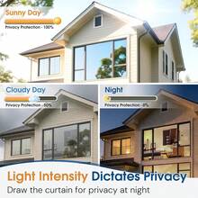 1Roll One Way Privacy Window Film With Tool Window Tint For Home Film See Out Not In Heat Control Sun Blocking Mirror Reflective Anti UV Covering For Home Office - Silver - View 4