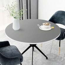1pc Minimalist & Fashionable Round PU Leather Placemat, Suitable For Dining Table, Coffee Table, Desk, Manicure Desk, Coaster, Various Round Tabletops, Waterproof, Oil-Proof, Easy To Clean - Multicolor - View 9