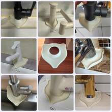 Tấm lót chống bắn nước bằng silicon nhỏ gọn cho vòi rửa chén nhà bếp, tấm chắn chuyển hướng nước bắn ra khỏi vòi (Màu trắng, 2 cái) - Nhiều màu - Xem 5