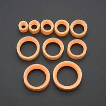 4 đôi nút bịt tai và khuyên tai dạng ống bằng silicon mềm phát sáng trong bóng tối, phù hợp cho cả nam và nữ, khuyên tai mỏng hai mặt lồi, khuyên tai phát quang, trang sức cơ thể - Tai giãn sáng - Xem 8