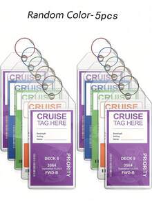 Cruise Luggage Tags, Cruise Luggage Tag Storage Box, Back To School Supplies, Transparent Cruise Luggage Tags, Essential Travel Accessories For All Cruise Lines, Also Suitable For Travel Backpacks, Suitcases, Travel Gear, Back To School Sports Equipment, Holiday Camping Essentials, Vacation Accessories Luggage Tags (19cm*9cm) - Multicolor - View 15