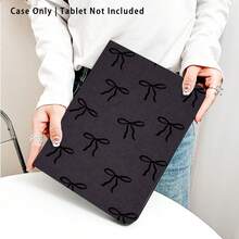 1 ốp bảo vệ máy tính bảng dạng gập có khe đựng bút, tương thích với Samsung A9/A9+/S9/S9FE/A11/A11+/S11/S10 FE/S10 FE+/S10 Lite và Apple A16 2025, Air 11/13, M3 2025, Mini 7 A17, Pro 2024, Air 11/13, M2 2024, Pro 11/13, M4 2024, Pro 12.9, 7/8/9 Gen, 10.2, 10 Gen, họa tiết nơ đen, chức năng tự động tắt/mở màn hình, thích hợp làm quà tặng cho mùa tựu trường, ngày Valentine, quà tặng ngày lễ. - Nhiều màu - Xem 4