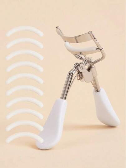 1pc Eyelash Curler With Replacement Pads Set, Long-Lasting Use Helps Lashes Become Fuller, Easy To Use And Painless, Professional Beauty Tool, Replaceable And Cost-Effective, Suitable For Home Decor, Vanity, Bedroom, Travel, Gift For Women, Valentine's Day Gift