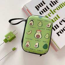 Cute Cartoon CCD Camera Bag, Portable Mini Digital Storage Bag, Fruit Print Cable, Earphone, Charger Protective Case, Anti-Pressure Anti-Drop Hard Shell Bag, Student Accessory Organizer - View 15